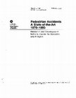 Research paper thumbnail of Pedestrian Accidents a State-Of-The-Art 1970-1980