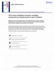 Research paper thumbnail of TEST-retest reliability of kinetic variables measured on campus board in sport climbers