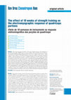 Research paper thumbnail of The effect of 10 weeks of strength training on the electromyographic response of quadriceps portions