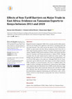 Research paper thumbnail of Effects of Non-Tariff Barriers on Maize Trade in East Africa: Evidence on Tanzanian Exports to Kenya between 2011 and 2020