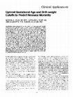 Research paper thumbnail of Optimal Gestational Age and Birth-weight Cutoffs to Predict Neonatal Morbidity