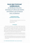 Research paper thumbnail of Ruas que 'evocam' lembranças - as representações socioculturais da Maria Antônia e da Estrada das Lágrimas