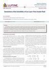 Research paper thumbnail of Simulation of the Instability of Gas Layer Flow Inside Fluid