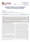 Research paper thumbnail of Granulation of Metals as One of The Methods forProduction of The Unique New Materials