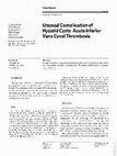 Research paper thumbnail of Unusual Complication of Hydatid Cysts: Acute Inferior Vena Caval Thrombosis