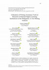 Research paper thumbnail of Utilization of Writing Assistance Tools in Research in Selected Higher Learning Institutions in the Philippines: A Text Mining Analysis