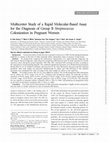 Research paper thumbnail of Multicenter Study of a Rapid Molecular-Based Assay for the Diagnosis of Group B Streptococcus Colonization in Pregnant Women