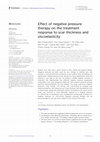 Research paper thumbnail of Effect of negative pressure therapy on the treatment response to scar thickness and viscoelasticity