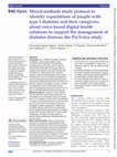 Research paper thumbnail of Mixed-methods study protocol to identify expectations of people with type 1 diabetes and their caregivers about voice-based digital health solutions to support the management of diabetes distress: the PsyVoice study