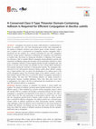 Research paper thumbnail of A Conserved Class II Type Thioester Domain-Containing Adhesin Is Required for Efficient Conjugation in Bacillus subtilis