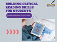 Research paper thumbnail of BUILDING CRITICAL READING SKILLS FOR STUDENTS