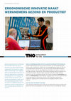 Research paper thumbnail of Ergonomische innovatie maakt werknemers gezond en productief