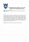 Research paper thumbnail of Data for: Apprehending energy efficiency: what is the cognitive value of hypothetical shocks?