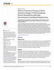 Research paper thumbnail of Effects of Hormone Therapy on Brain Volumes Changes of Postmenopausal Women Revealed by Optimally-Discriminative Voxel-Based Morphometry