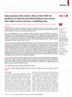 Research paper thumbnail of Early estimates of the indirect effects of the COVID-19 pandemic on maternal and child mortality in low-income and middle-income countries: a modelling study