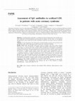 Research paper thumbnail of Assessment of IgG antibodies to oxidized LDL in patients with acute coronary syndrome