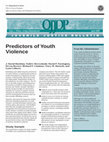 Research paper thumbnail of Predictors of Youth Violence