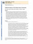 Research paper thumbnail of Childhood Predictors of Teen Dating Violence Victimization