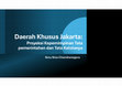 Research paper thumbnail of Tata Pemerintahan Daerah Khusus Jakarta