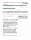 Research paper thumbnail of Measurement properties of physical activity in adults with bronchiectasis: A systematic review protocol