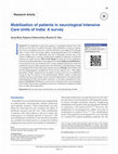 Research paper thumbnail of Mobilization of patients in neurological Intensive Care Units of India: A survey