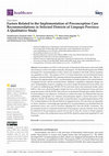 Research paper thumbnail of Factors Related to the Implementation of Preconception Care Recommendations in Selected Districts of Limpopo Province: A Qualitative Study