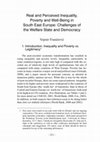 Research paper thumbnail of Real and Perceived Inequality, Poverty and Well-being in South East Europe: Challenges of the Welfare State and Democrac