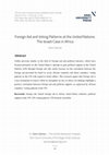 Research paper thumbnail of Foreign Aid and Voting Patterns at the United Nations: The Israeli Case in Africa