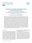 Research paper thumbnail of Moment tensor catalogue of microearthquakes in West Bohemia from 2008 to 2018