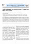 Research paper thumbnail of Testing an Impedance Non-destructive Method to Evaluate Steel-Fiber Concrete Samples