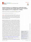 Research paper thumbnail of Genome Sequence of a Staphylococcus epidermidis Strain (GTH12) Associated with Candida albicans SC5314 Cultured under Hypoxia at 37°C in Glycerol for 12 Weeks