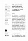 Research paper thumbnail of Faith formation in the tension interplay of tools, processes and the course for social transformation