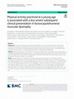 Research paper thumbnail of Physical activity practiced at a young age is associated with a less severe subsequent clinical presentation in facioscapulohumeral muscular dystrophy