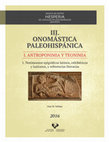 Research paper thumbnail of Banco de Datos Hesperia de Lenguas Paleohispánicas (BDHESP). III. Onomástica paleohispánica. I. Antroponimia y teonimia. 1. Testimonios epigráficos latinos, celtibéricos y lusitanos, y referencias literarias