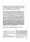 Research paper thumbnail of The effect of augmented atrial hypothermia on atrial refractory period, conduction, and atrial flutter/fibrillation in the canine heart