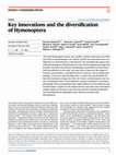 Research paper thumbnail of Key innovations and the diversification of Hymenoptera