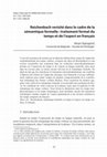 Research paper thumbnail of Reichenbach revisité dans le cadre de la sémantique formelle : traitement formel du temps et de l’aspect en français