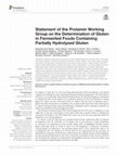 Research paper thumbnail of Statement of the Prolamin Working Group on the Determination of Gluten in Fermented Foods Containing Partially Hydrolyzed Gluten