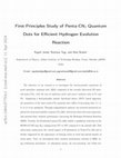 Research paper thumbnail of First-principles study of penta-CN2 quantum dots for efficient Hydrogen Evolution Reaction