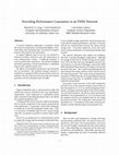 Research paper thumbnail of Providing Performance Guarantees in an FDDI Network