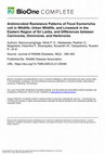 Research paper thumbnail of Antimicrobial Resistance Patterns of Fecal Escherichia coli in Wildlife, Urban Wildlife, and Livestock in the Eastern Region of Sri Lanka, and Differences between Carnivores, Omnivores, and Herbivores