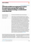 Research paper thumbnail of Self-help mobile messaging intervention for depression among older adults in resource-limited settings: a randomized controlled trial