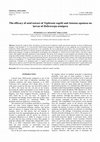 Research paper thumbnail of The efficacy of seed extract of Tephrosia vogelii and Annona squmosa on larvae of Helicoverpa armigera