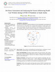 Research paper thumbnail of Job Stress Assessment and Factors Analysis Influencing health care workers during COVID-19 pandemic in Saudi Arabia