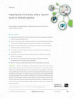 Research paper thumbnail of Importance of coronary artery calcium score in clinical practice
