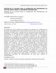 Research paper thumbnail of Gestión De La Calidad Para La Formación Del Profesional De Cultura Física Desde La Extensión Universitaria