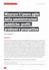 Research paper thumbnail of Misurare il lavoro agile nelle amministrazioni pubbliche: profili, problemi e prospettive