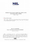 Research paper thumbnail of Analysis of the Electric Double Layer Effect on Microchannel Flow Stability