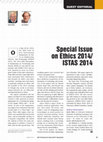 Research paper thumbnail of Special Issue on Ethics 2014\/ISTAS 2014 [Guest Editorial]