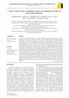 Research paper thumbnail of Effect of solvent types on phenolics content and antioxidant activities of Acacia polyacantha gum